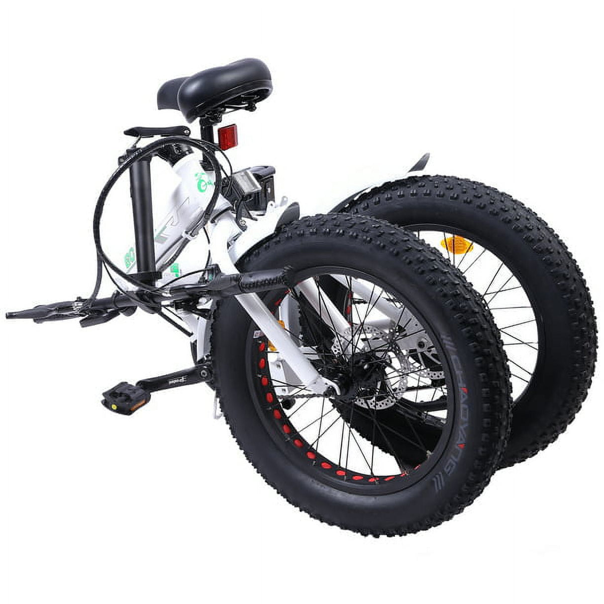 ECOTRIC Folding 20" Fat Tire Electric Bike 500 W Removable Battery Pedal Assist Power A-E516646