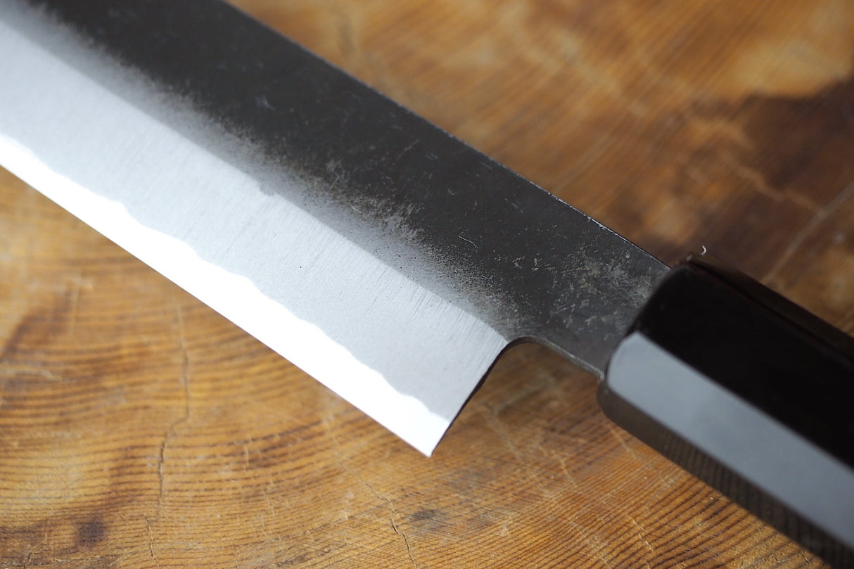 Sakai Jikko "Shinobi" White-2 Steel Sujihiki Ebony Handle (24cm)