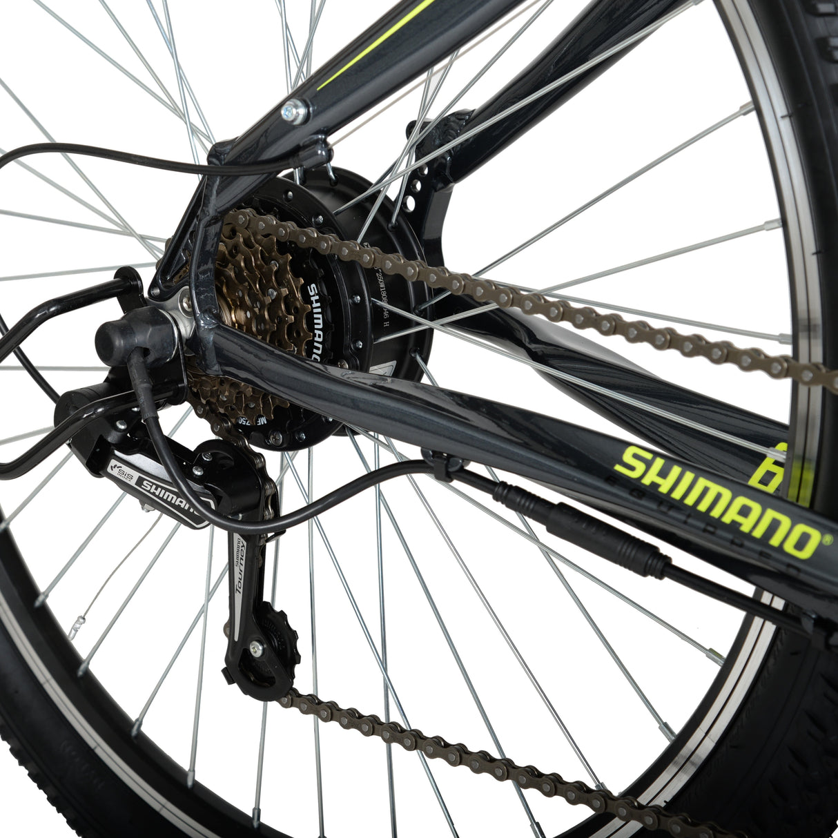 Hyper Bicycles 26" 36V Electric Mountain Bike for Adults, Pedal-Assist, 250W E-Bike Motor, Black