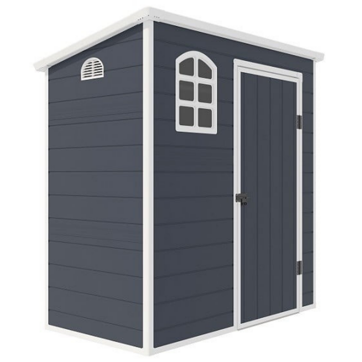 Jasmine 6x3 Plastic Pent Shed With Foundation Kit