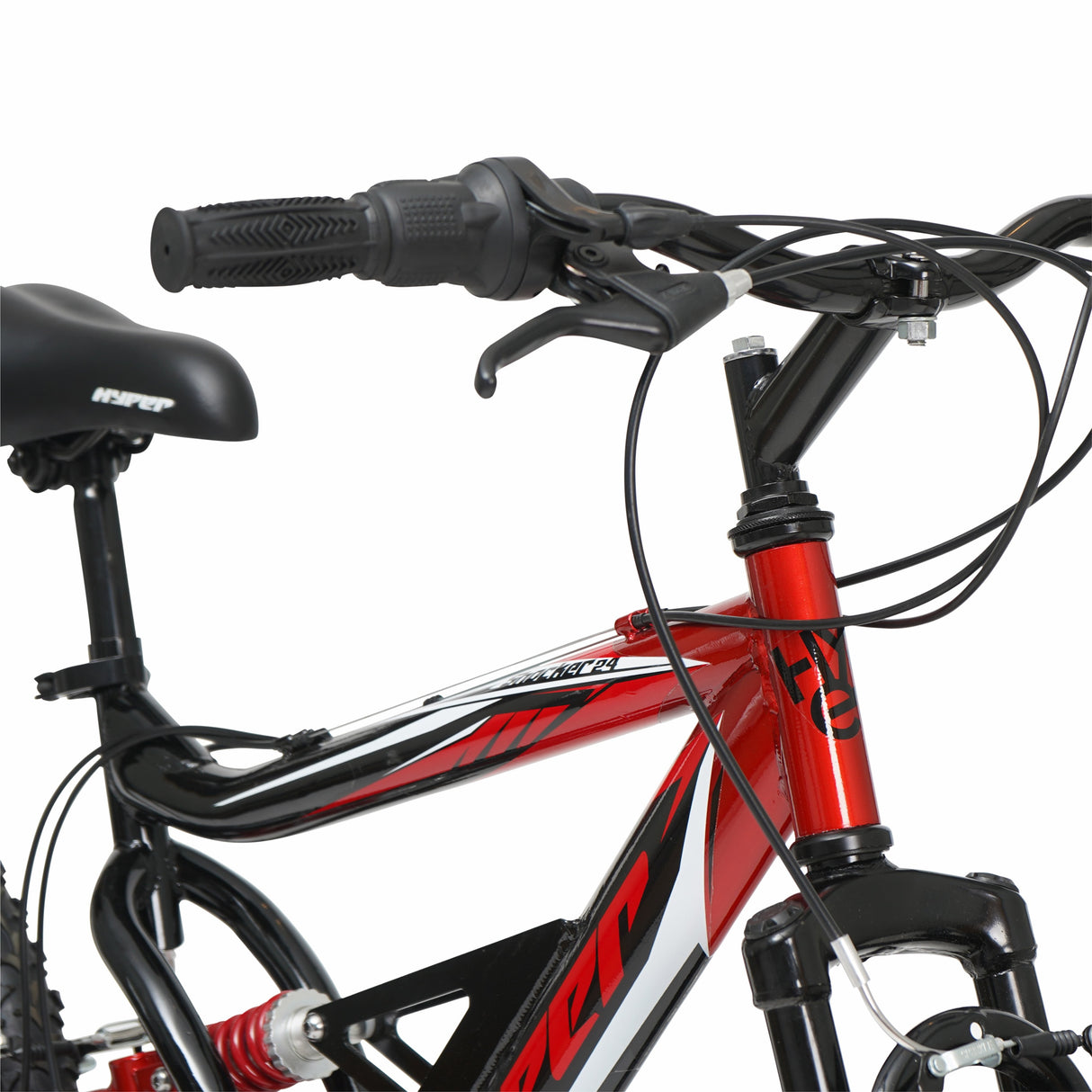 Hyper Bicycle 24" Shocker Mountain Bike for Kids, Red and Black