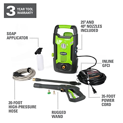 Greenworks 1500 PSI 1.2 GPM Pressure Washer