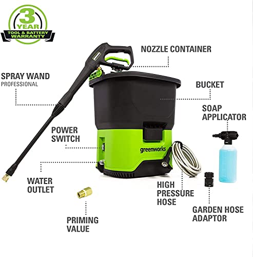Greenworks 40V Cordless Pressure Washer Battery Not Included, PWF301