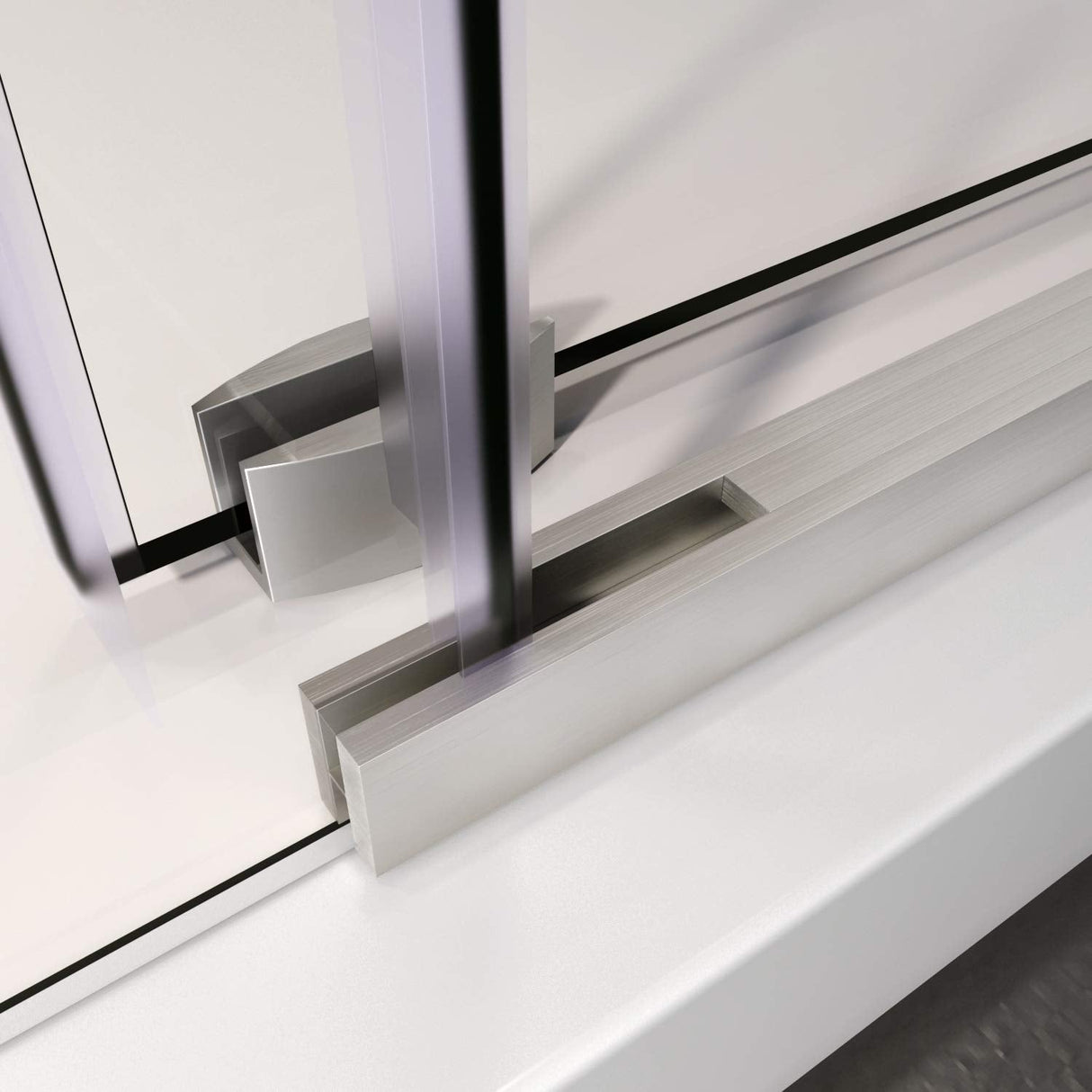 ELEGANT Frameless Sliding Shower Doors 48 in. W x 76 in. H