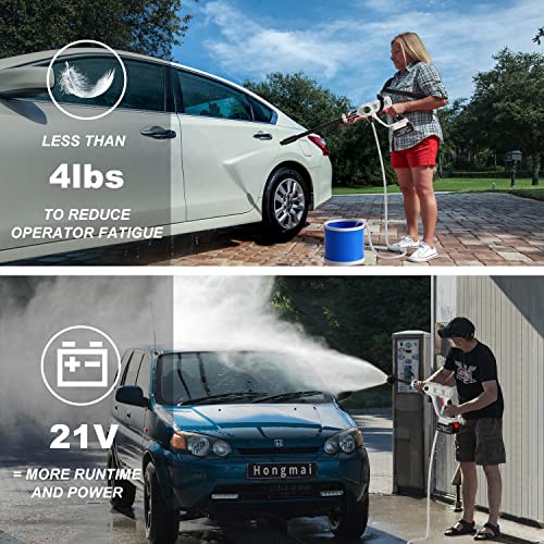 Hongmai Cordless Pressure Washer,Portable Power Washer 363 PSI 1GPM