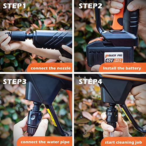 AIVOLT Cordless Pressure Washer, 800PSI Portable Power Washer