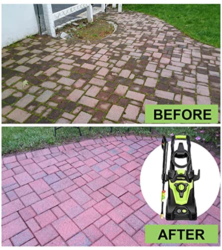 PowRyte Electric Pressure Washer, Foam Cannon, 4 Different Pressure Tips