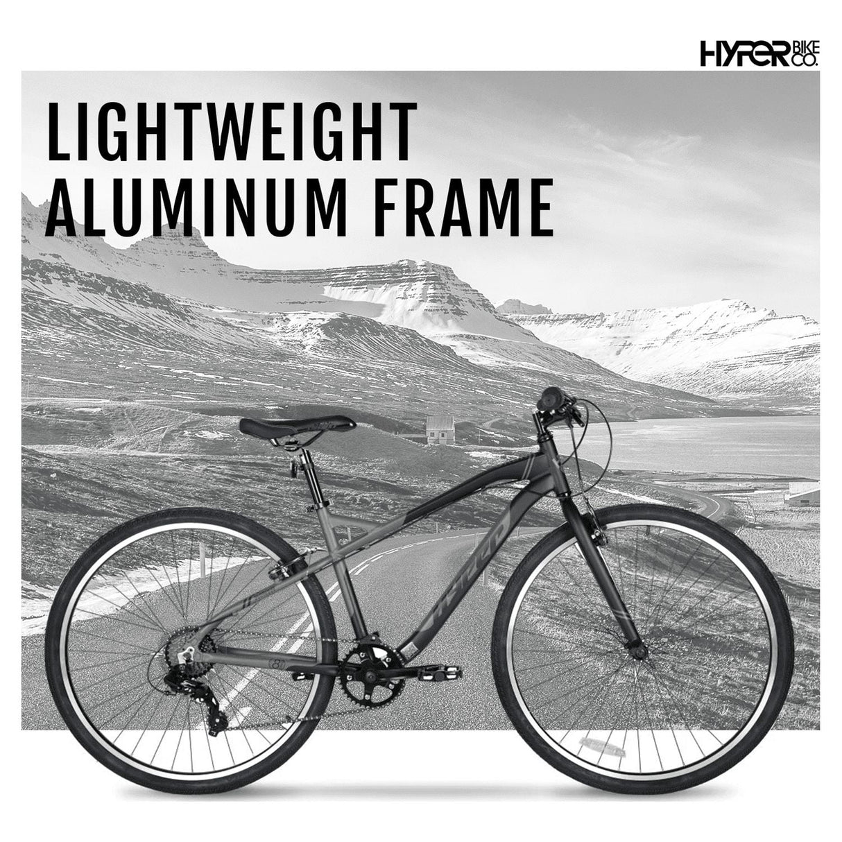 Hyper Bicycles 700c Urban Bike for Adults, Gray