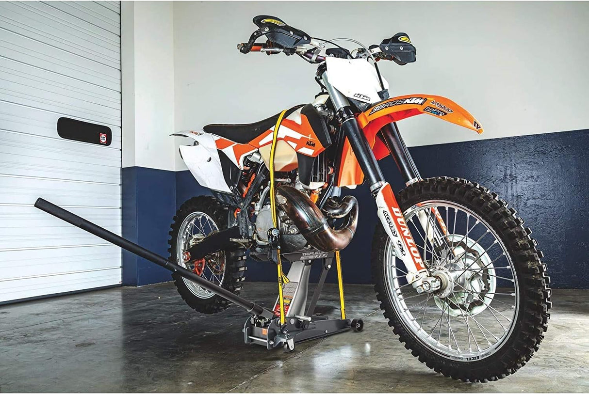 Powerbuilt 3000 Pound Triple Lift Garage Jack, Heavy Duty Vehicle, Truck, Car, Motorcycle, Transmission Lift