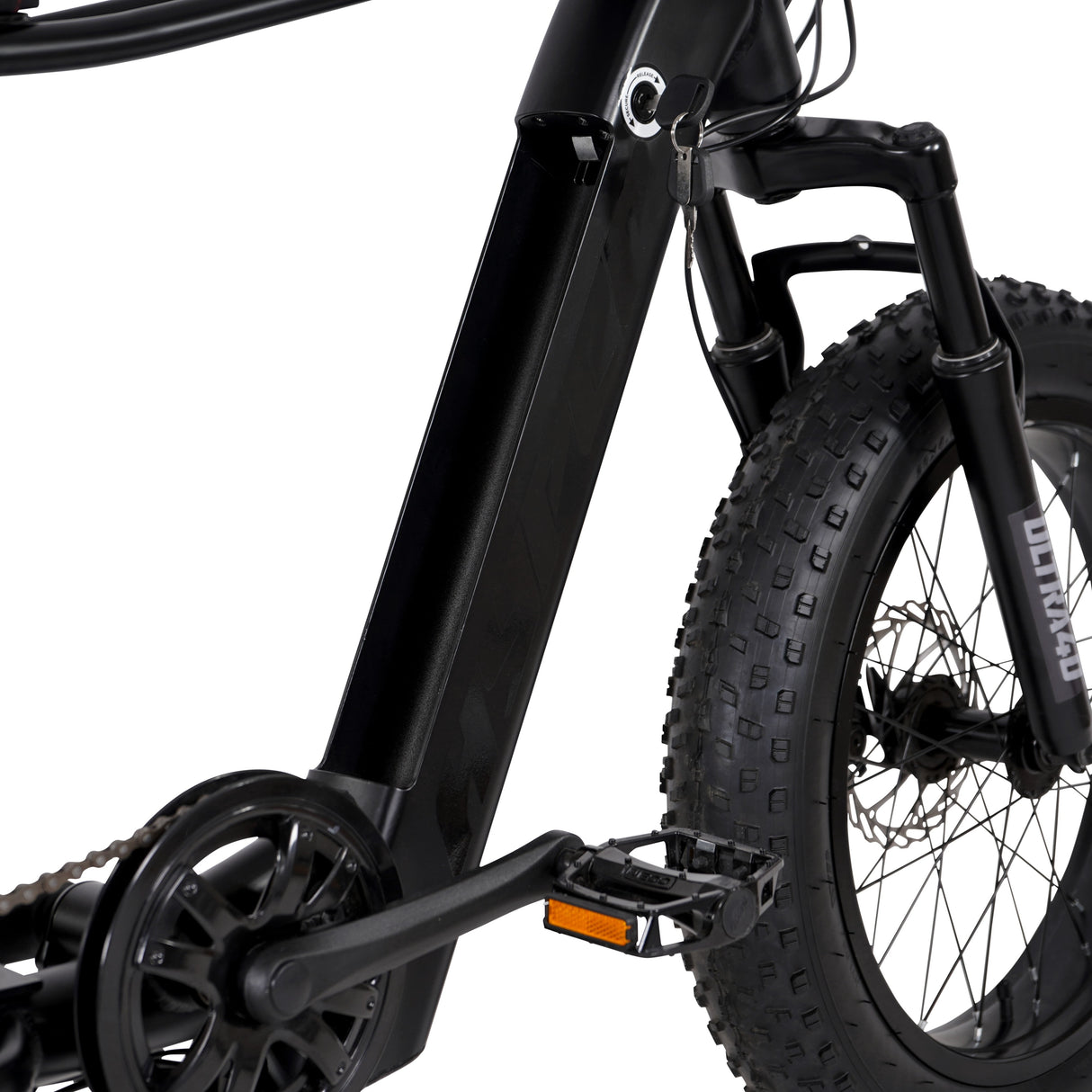 Hyper Bicycles Ultra 40 20" 36V Electric Bike for Adults, Pedal-Assist, 250W E-Bike Motor, Matte Black