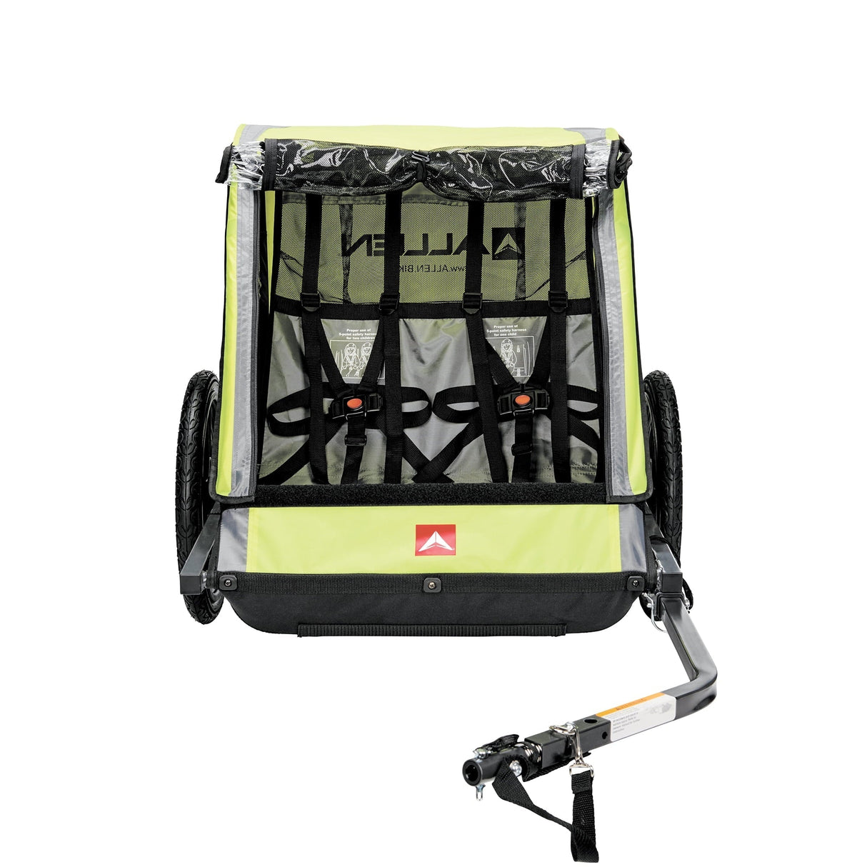 Allen Sports Hi-Viz 2-Child Bicycle Trailer, Model ET2-G