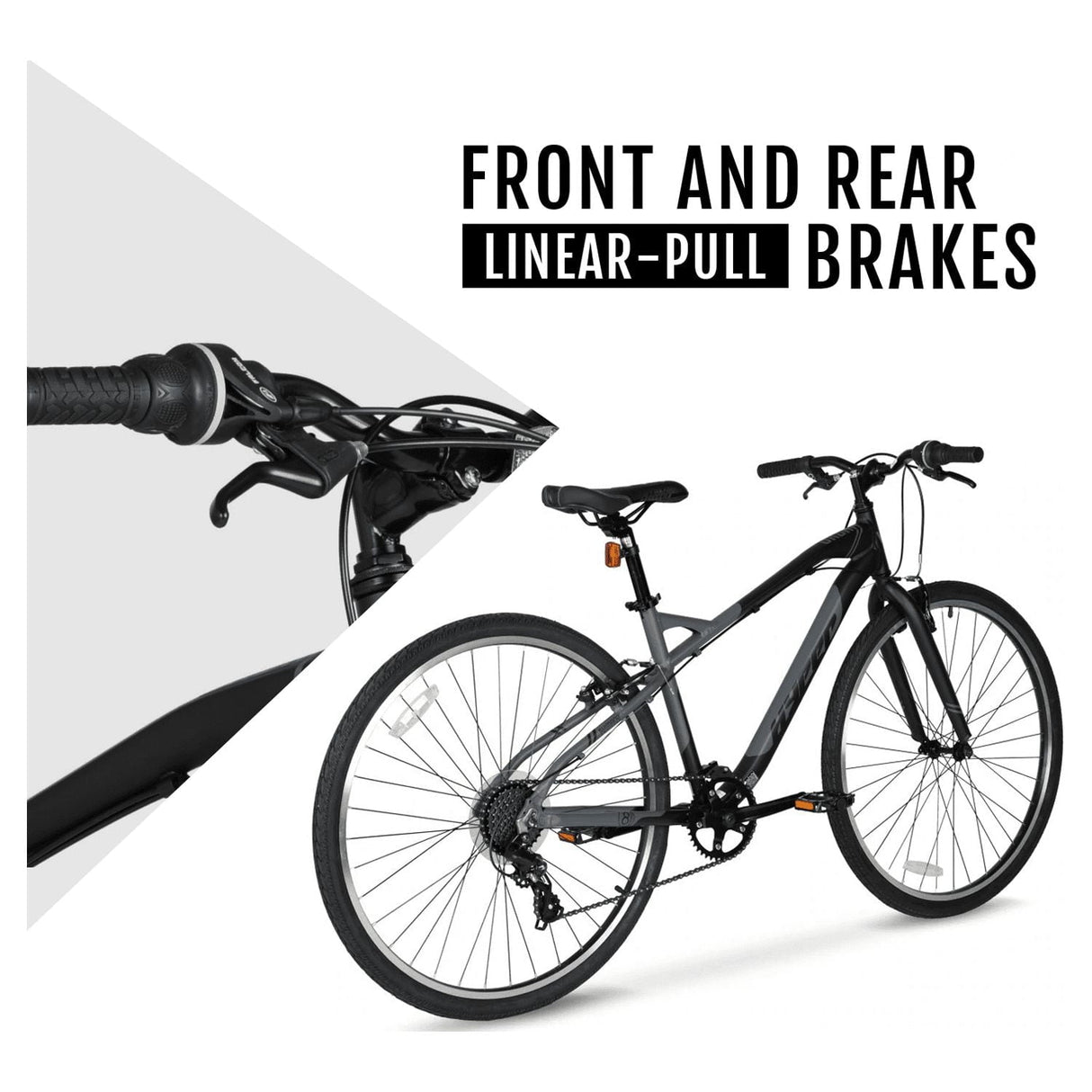 Hyper Bicycles 700c Urban Bike for Adults, Gray