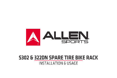 Allen Sports Premier 2-Bicycle Spare Tire Mounted Bike Rack Carrier, S302