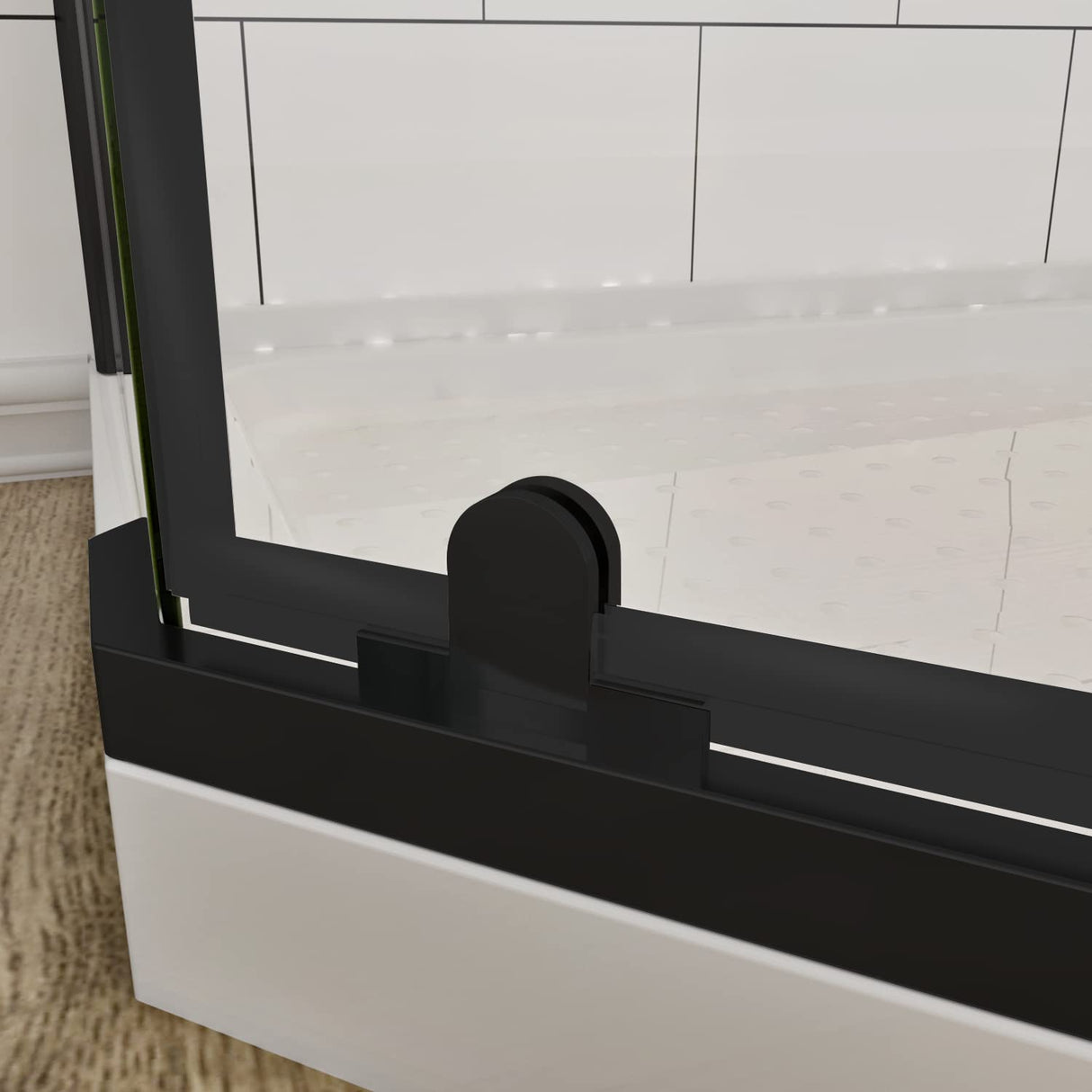 ELEGANT Pivot Enclosures With Pivot Door 36.7 in. W x 36.7 in. D x 71.8 in. H Black Finish