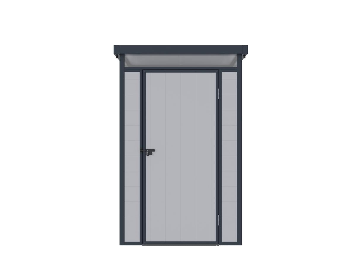 Lotus Curo Light & Dark Grey Plastic Shed - Available In 2 Sizes