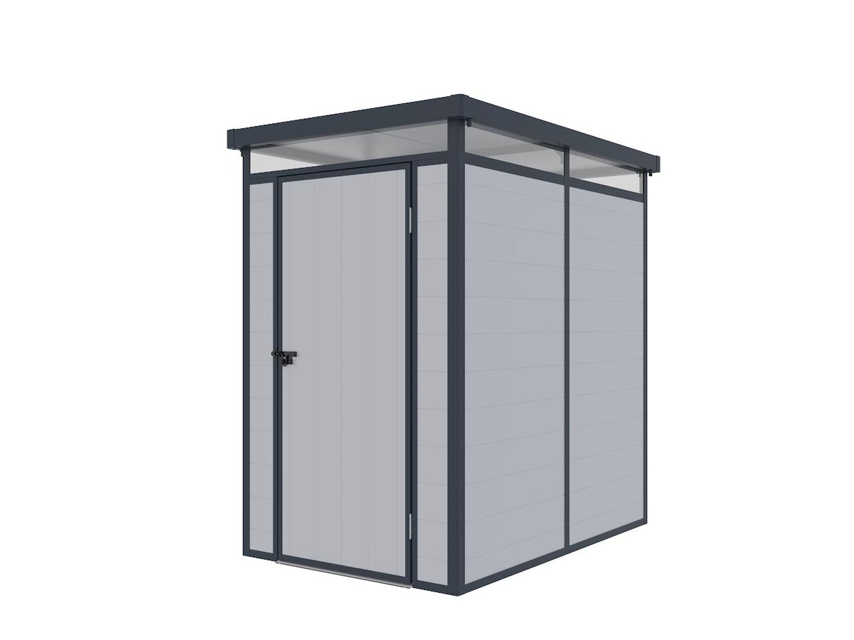 Lotus Curo Light & Dark Grey Plastic Shed - Available In 2 Sizes