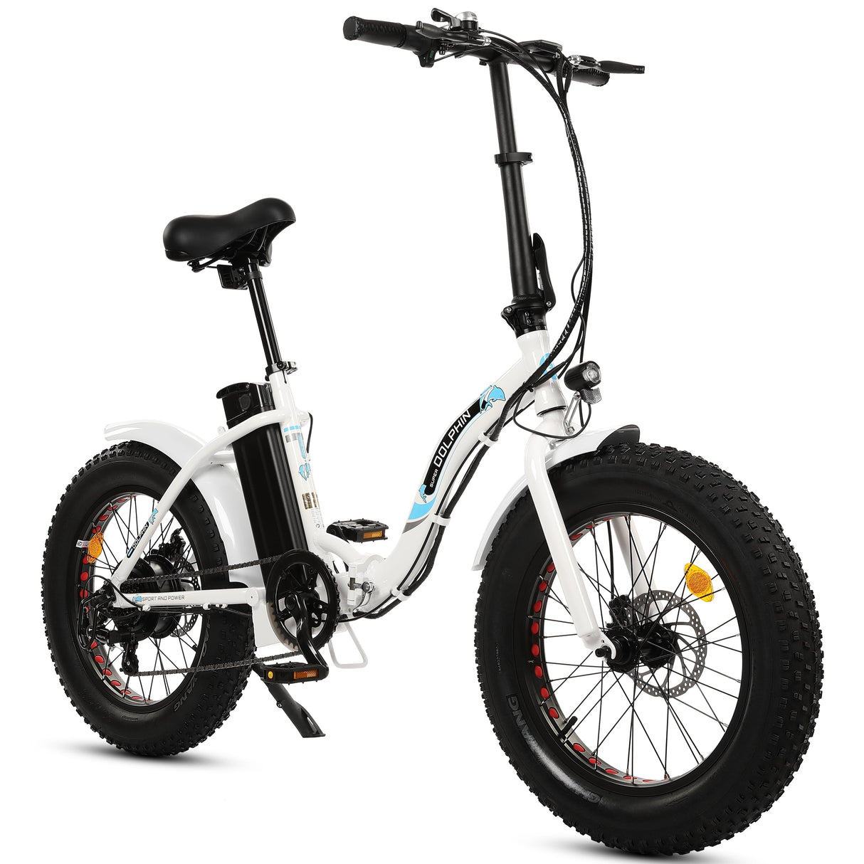 ECOTRIC 20" 500W 12.5Ah Folding Electric Bicycle E-bike Fat Tire Foldable Pedal Assist Bike Children UL A-E516646
