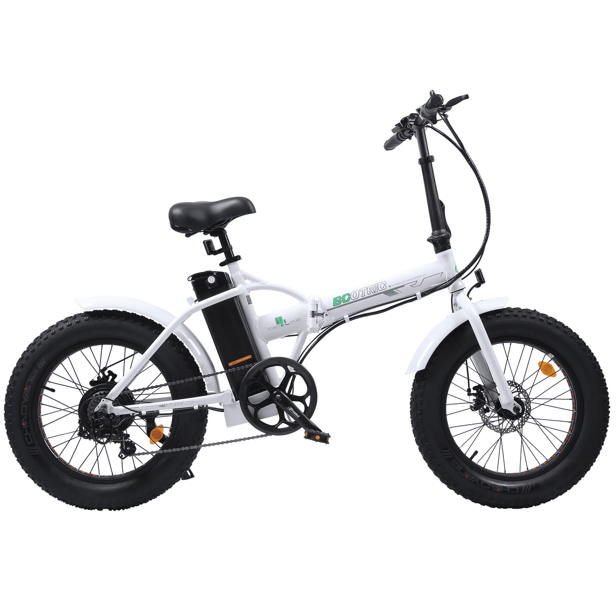ECOTRIC Folding 20" Fat Tire Electric Bike 500 W Removable Battery Pedal Assist Power A-E516646