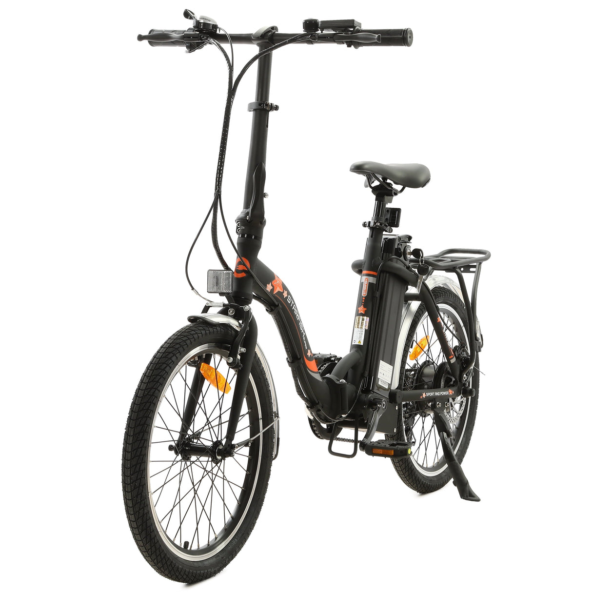 Ecotric E-Ride Electric Bike Trail Riding Ebike Girl Cruiser Foldable 20 inch Wheels 350W 36V Removable Battery 7 Speed City Commuter for Children A-E516646