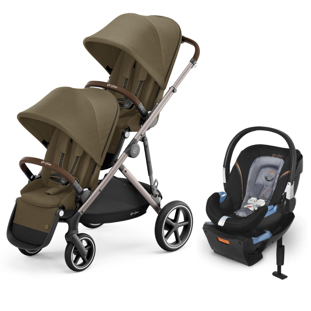 Cybex Gazelle S Double Stroller and Aton 2 Travel System