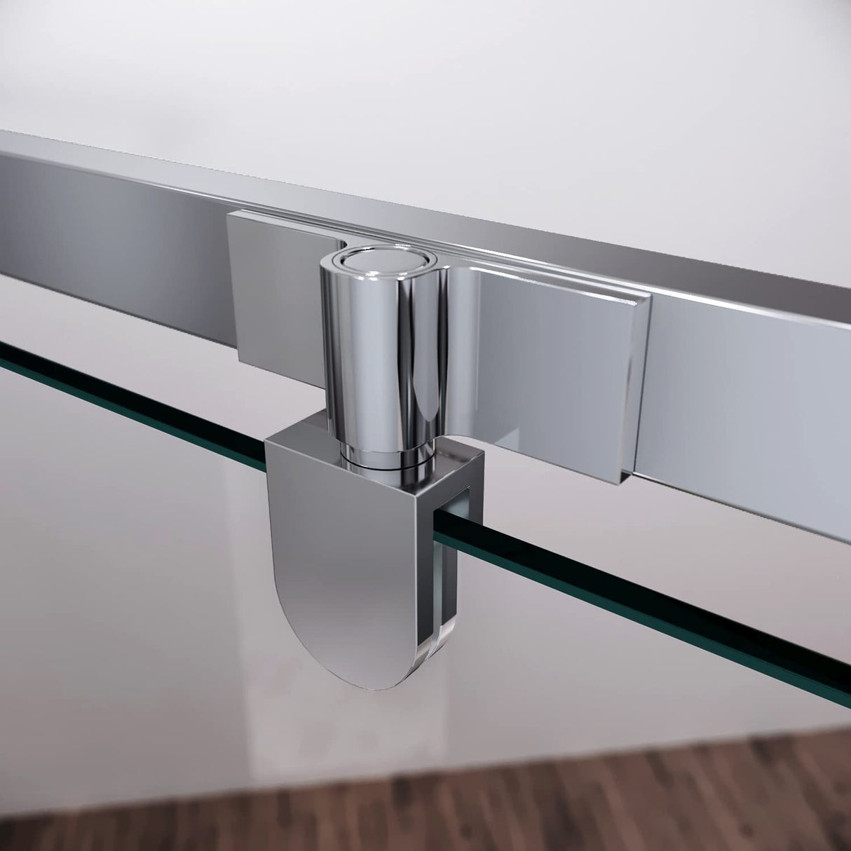 ELEGANT Pivot Enclosures With Pivot Door 36.7 in. W x 36.7 in. D x 71.8 in. H Chrome Finish