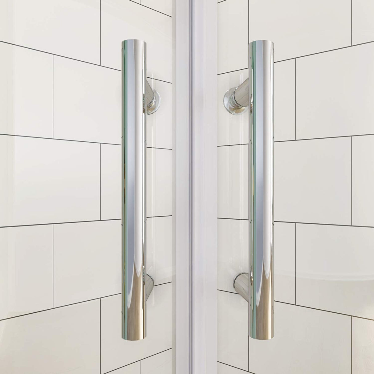 SUNNY SHOWER 37.5 in. W x 37.5 in. D x 72 in. H Chrome Finish Quadrant Enclosures With Sliding Doors And White Quadrant Base