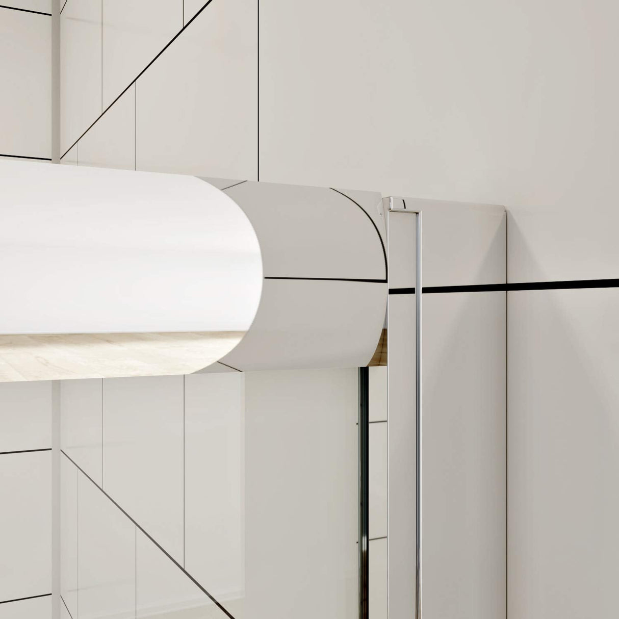 SUNNY SHOWER 37.5 in. W x 37.5 in. D x 72 in. H Chrome Finish Quadrant Enclosures With Sliding Doors And White Quadrant Base