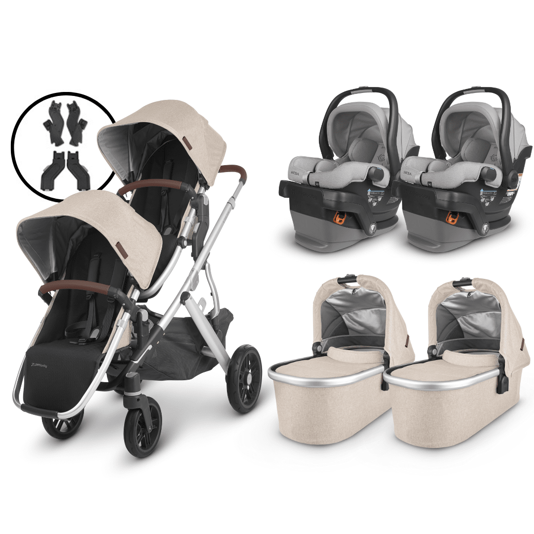 UPPAbaby VISTA V2 Twin Stroller and MESA V2 Travel System