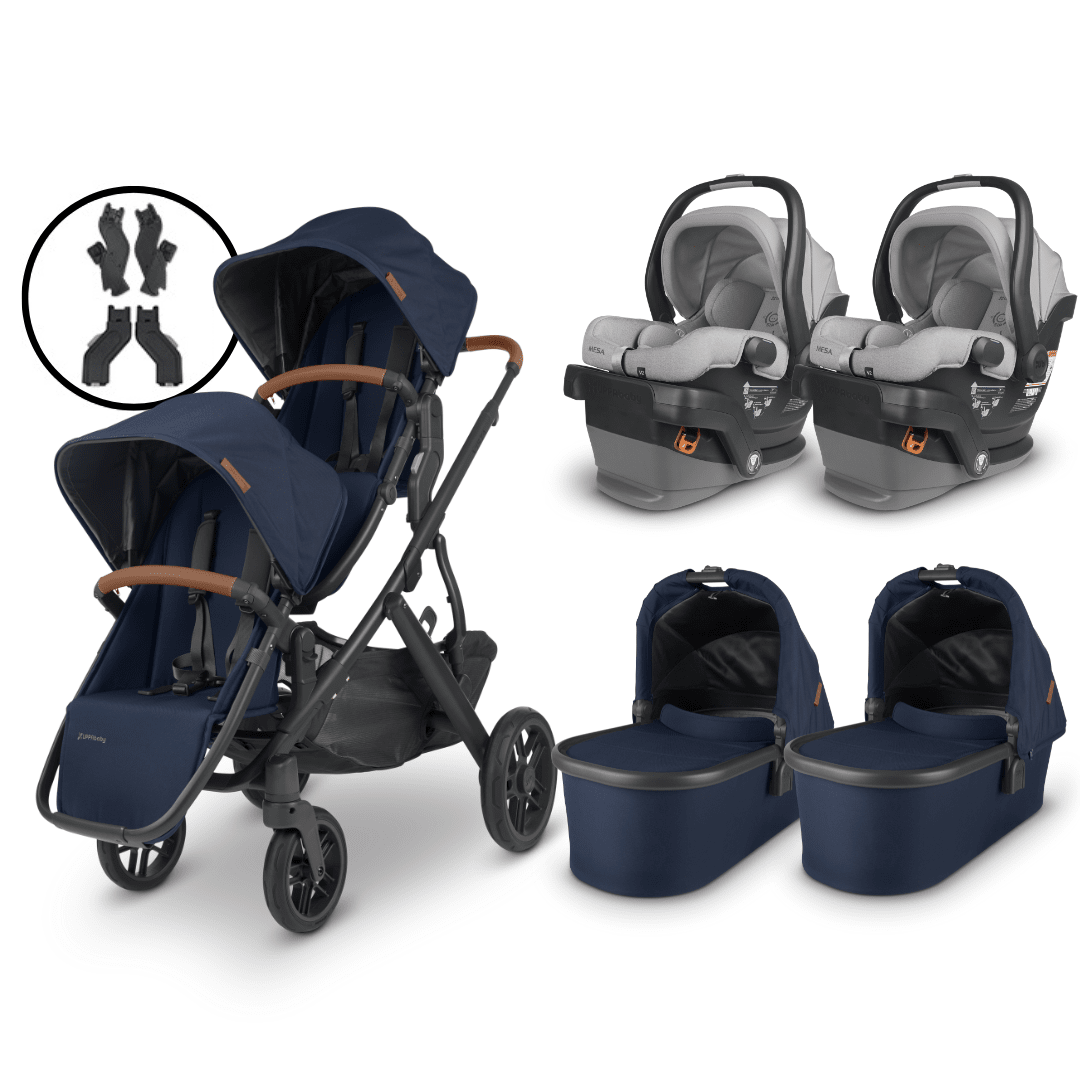 UPPAbaby VISTA V2 Twin Stroller and MESA V2 Travel System