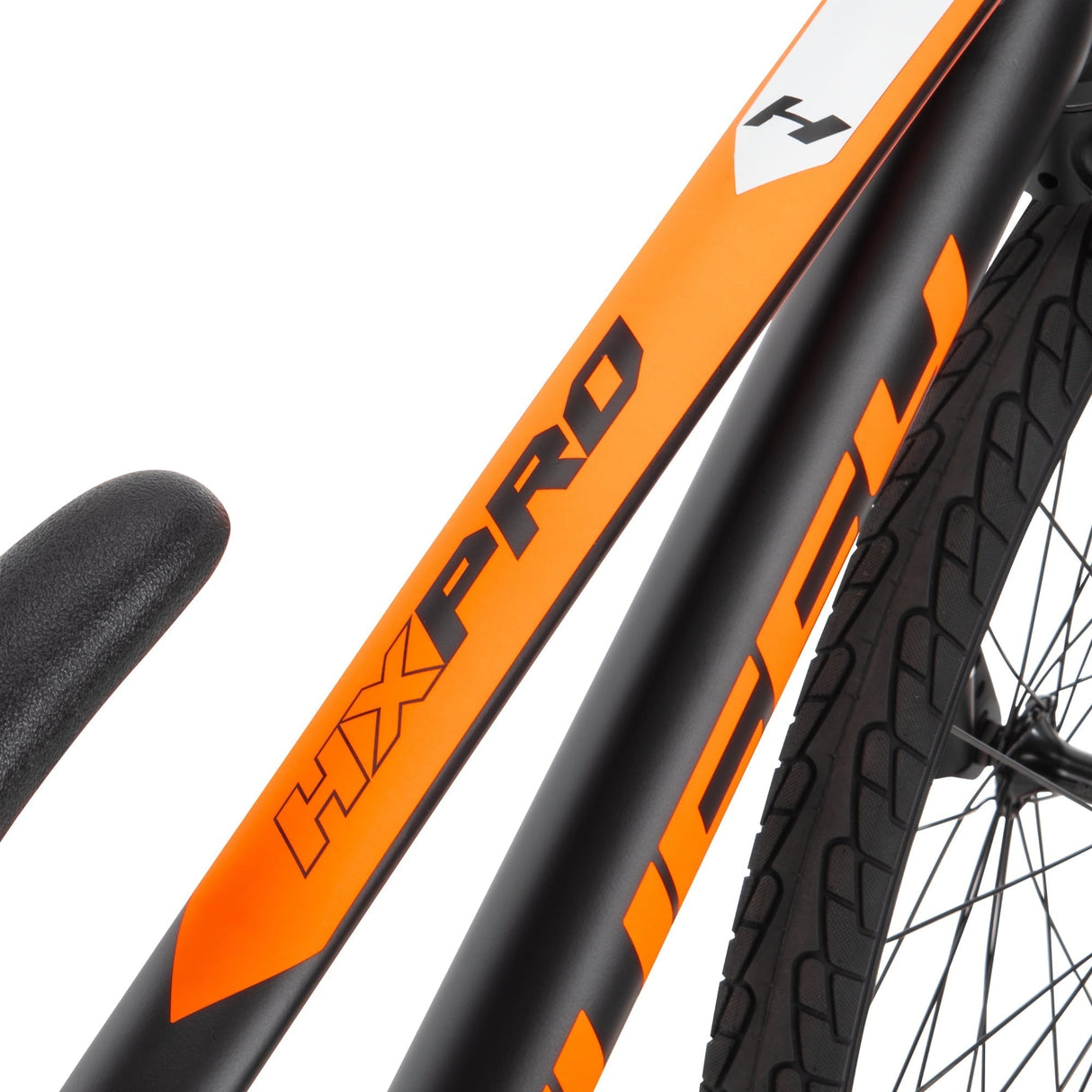 Huffy HX Pro Cruiser 24-inch Aluminum BMX Bike for Boys, Black/Orange