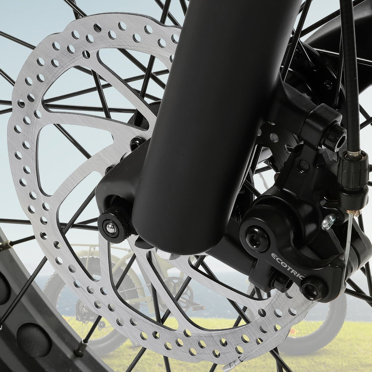 Ecotric 20" 48 V 500 W 15 AH Folding Electric Fat Tire Bicycle Bike City Ebike Black w/ Black A-E516646