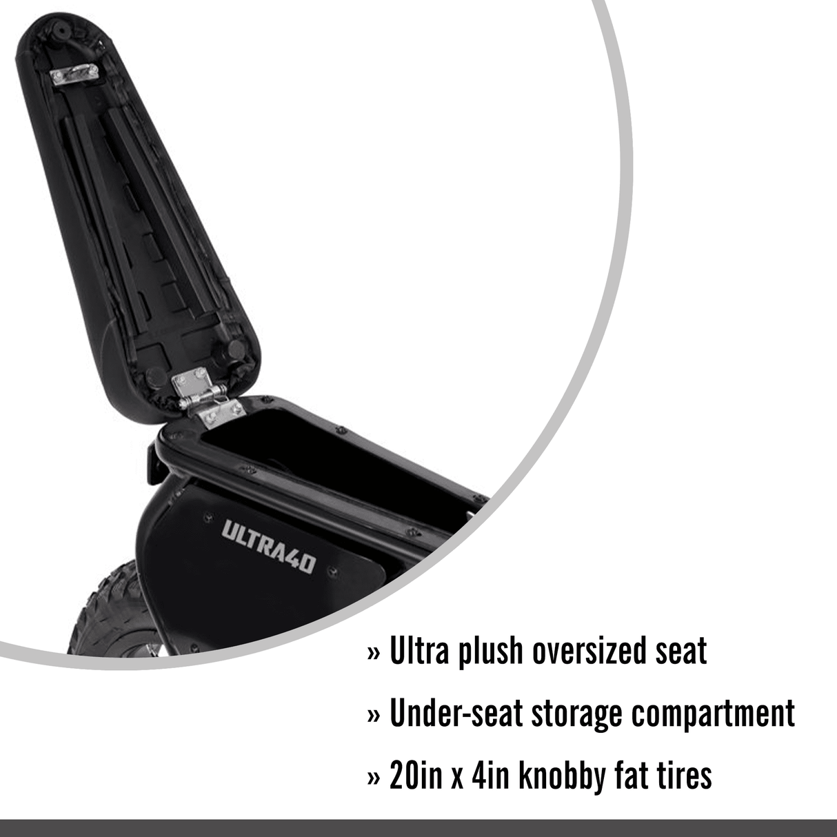 Hyper Bicycles Ultra 40 20" 36V Electric Bike for Adults, Pedal-Assist, 250W E-Bike Motor, Matte Black