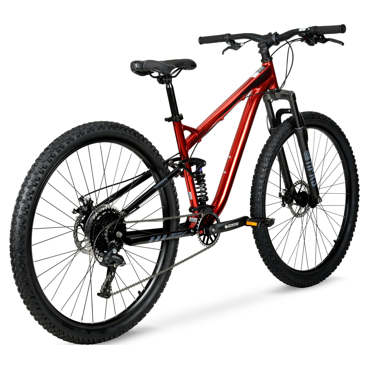 Hyper Bicycles Men's 29" Explorer Dual Suspension Mountain Bike, Red