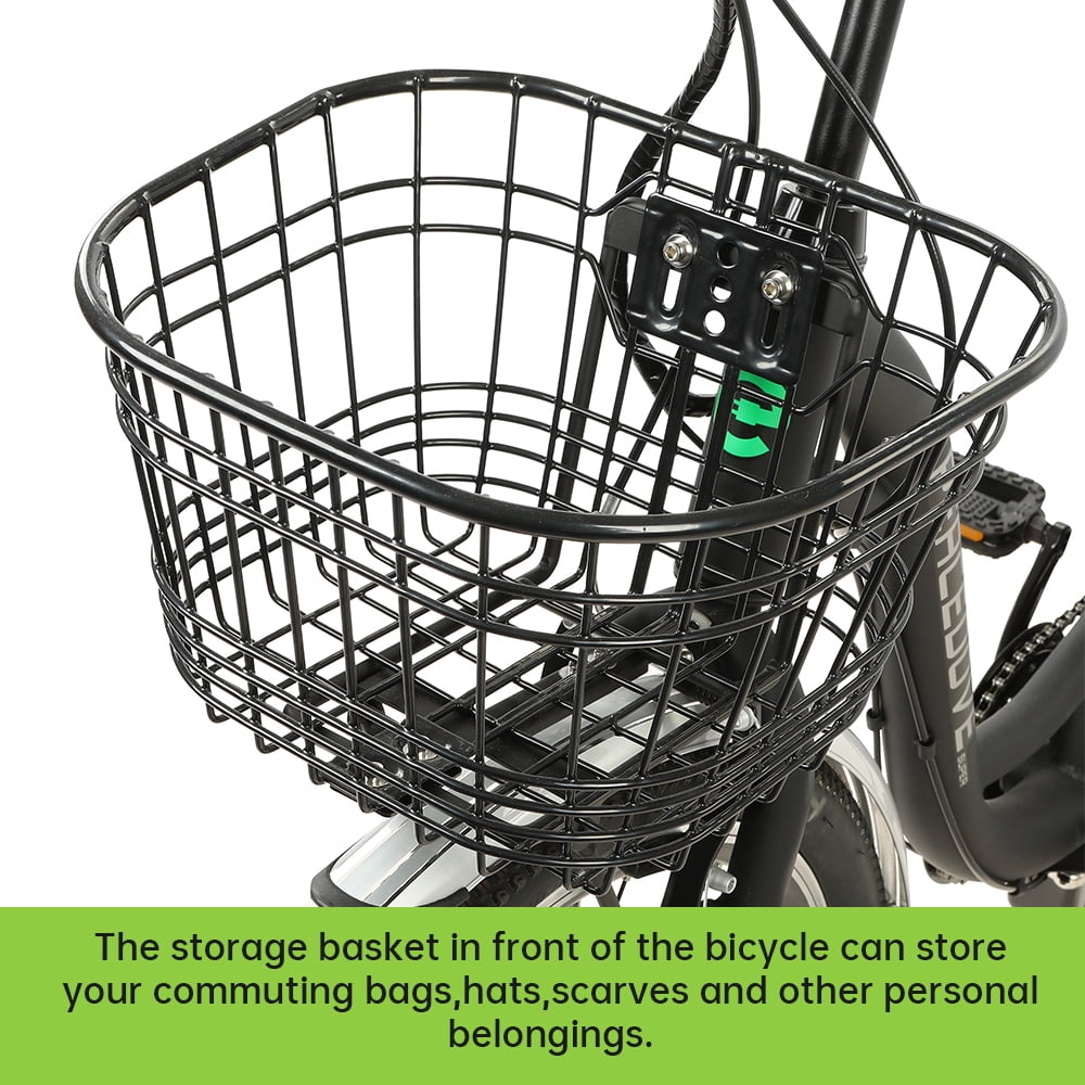 ECOTRIC Electric City 350 W Motor Cruiser Bicycle 26" 20 MPH Cityscape with Basket Removable Lithium Battery Step Through E-bike Commute for Adult Female Male Pedal Assist A-E516646