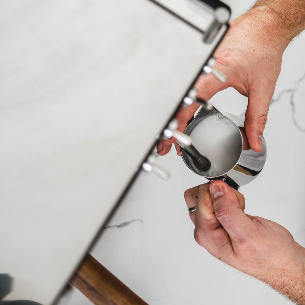 Steel DUO PID, Programmable Espresso Machine w/ Volumetric Controls, Dual Thermoblock, 120V (White)