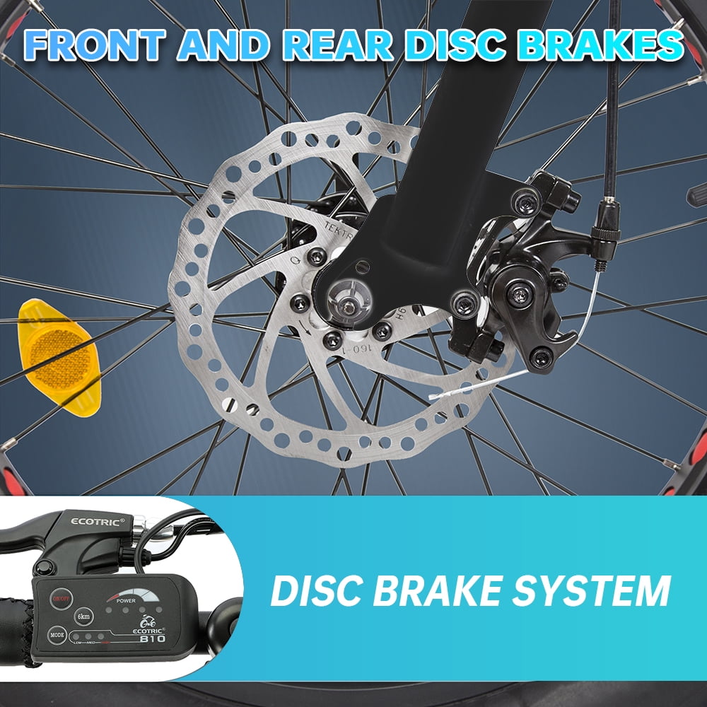 ECOTRIC 500 W 36 V E-Ride Foldable 20“ Electric Bicycle Fat Tire Removable Battery 7 Speed Children A-E516646