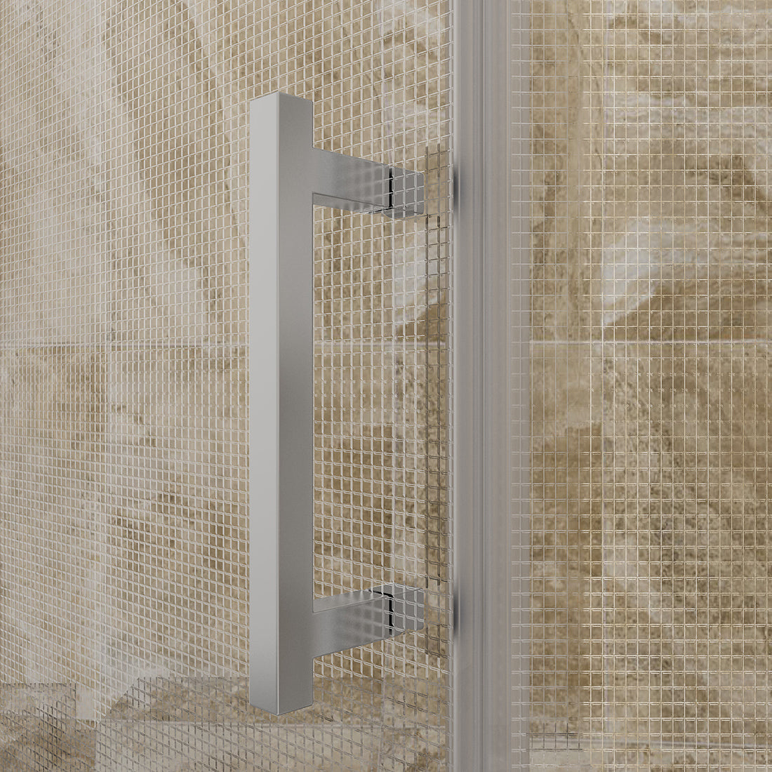 SUNNY SHOWER 36.7 in. W x 36.7 in. D x 71.8 in. H Frosted Chrome Finish Pivot Enclosures With Pivot Door