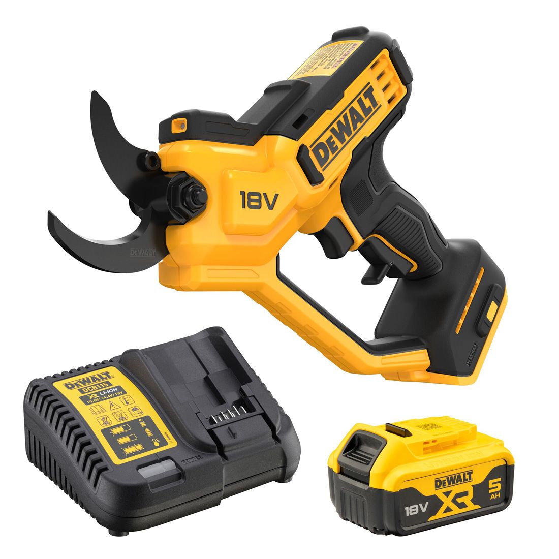 DeWalt DCMPP568P1 18v XR Cordless 38mm Pruner Inc 1x 5.0Ah Battery