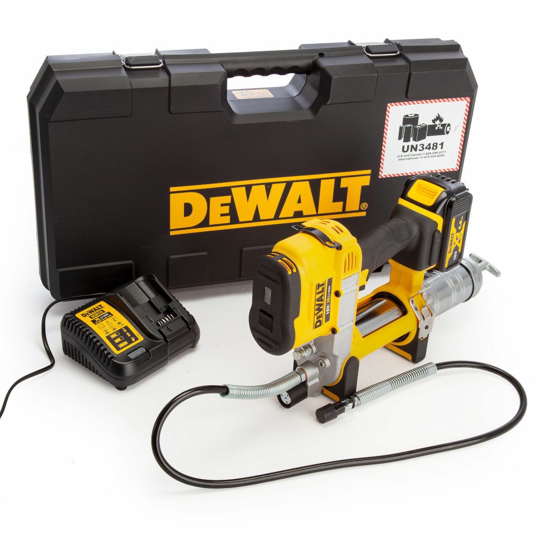 DeWalt DCGG571M1-GB 18v XR Cordless Grease Gun Inc 1x 4.0Ah Batt
