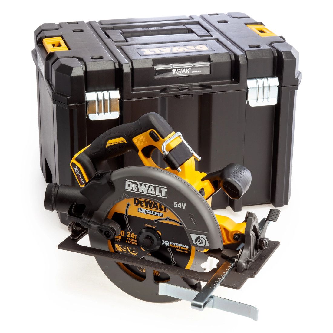 DeWalt DCS578NT-XJ 54v XR FLEXVOLT 190mm Brushless Circular Saw Body Only In TSTAK Carry Case