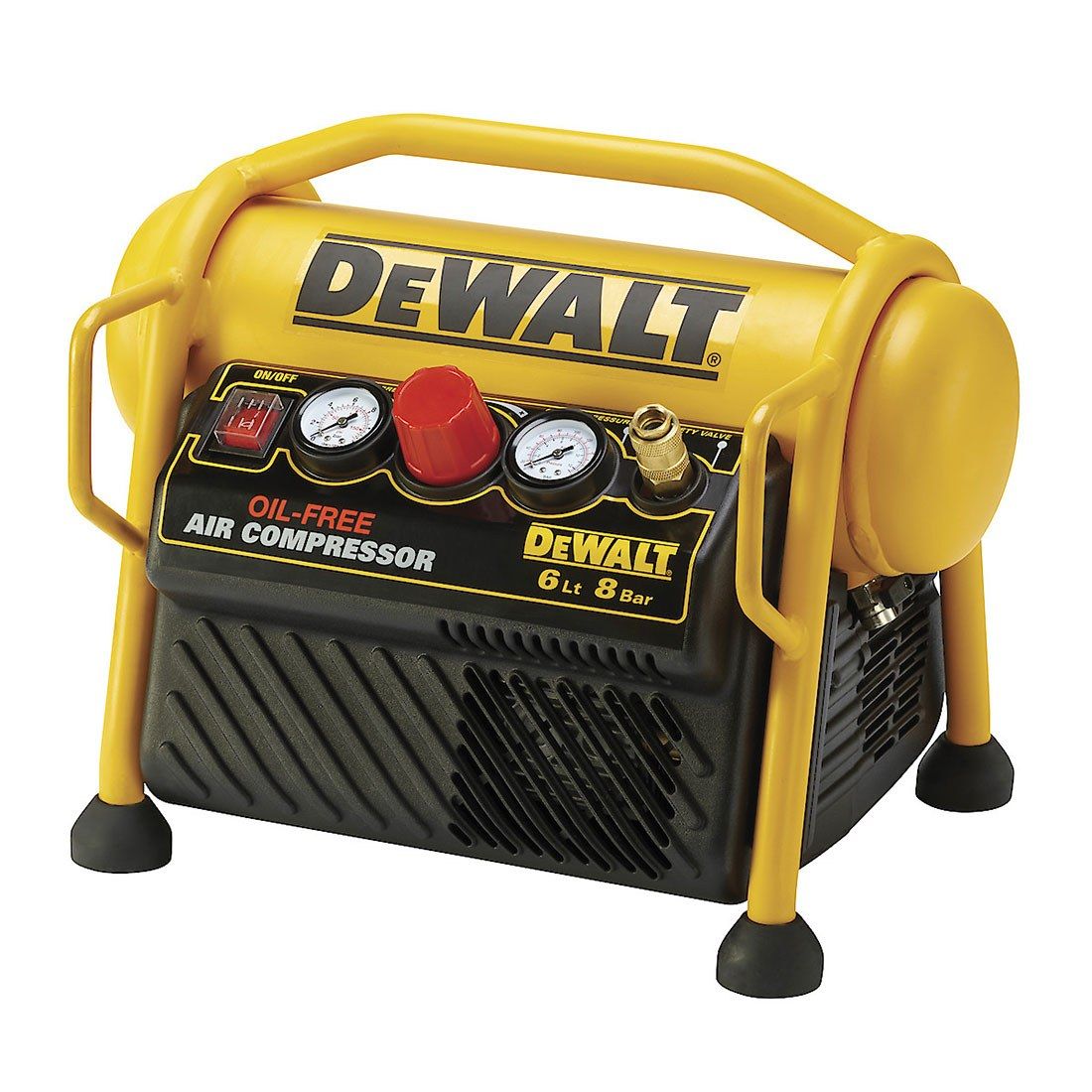 DeWalt DPC6MRC-GB 230v 1.5Hp Mini Roll Cage Air Compressor 6 Litre