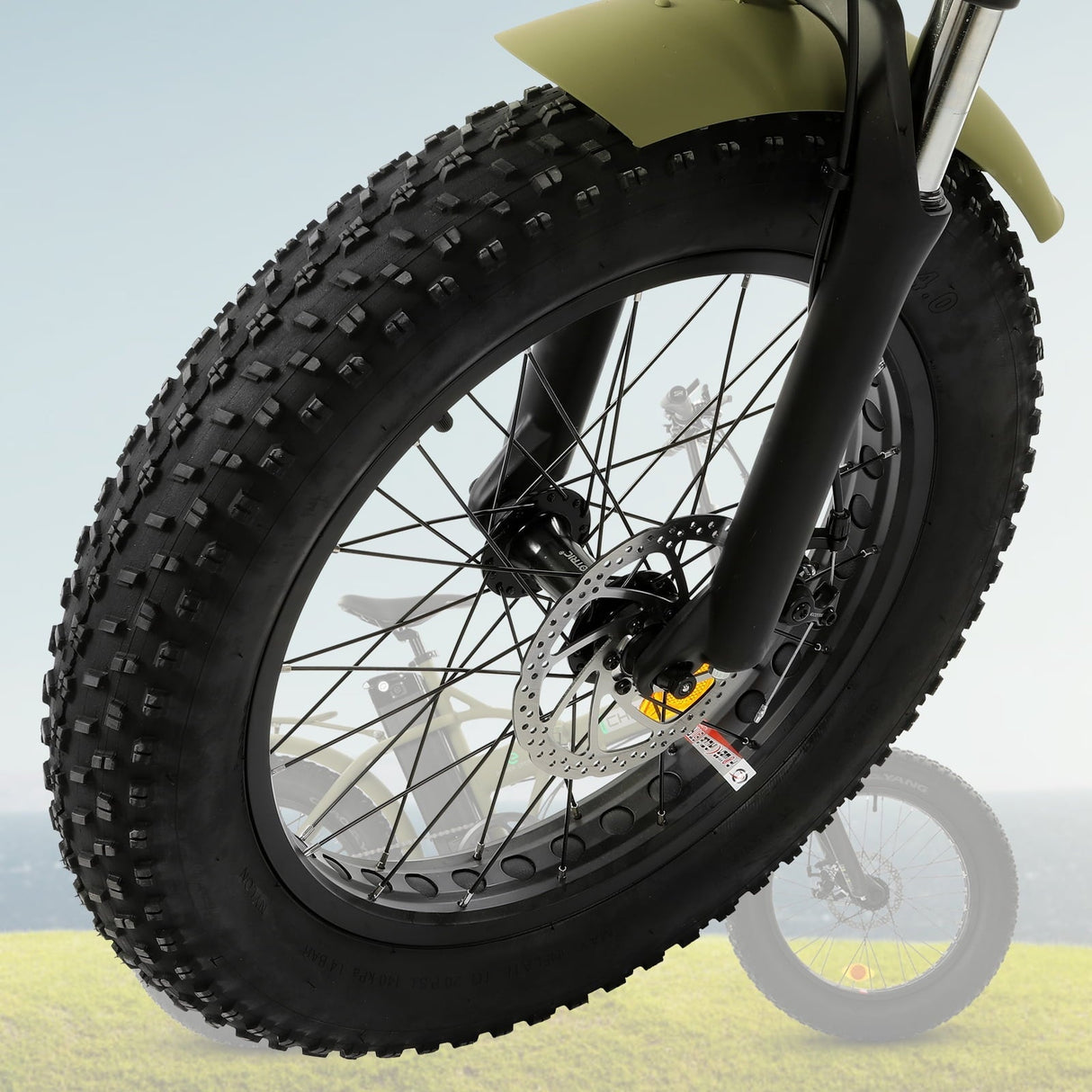 Ecotric 20" 48 V 500 W 15 AH Folding Electric Fat Tire Bicycle Bike City Ebike Black w/ Black A-E516646