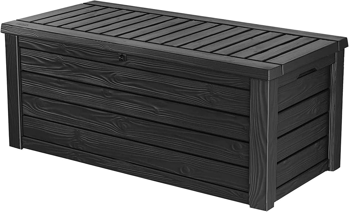 Keter Westwood Outdoor 150 Gallon Deck Storage Box for Tools, Grey (2 Pack)