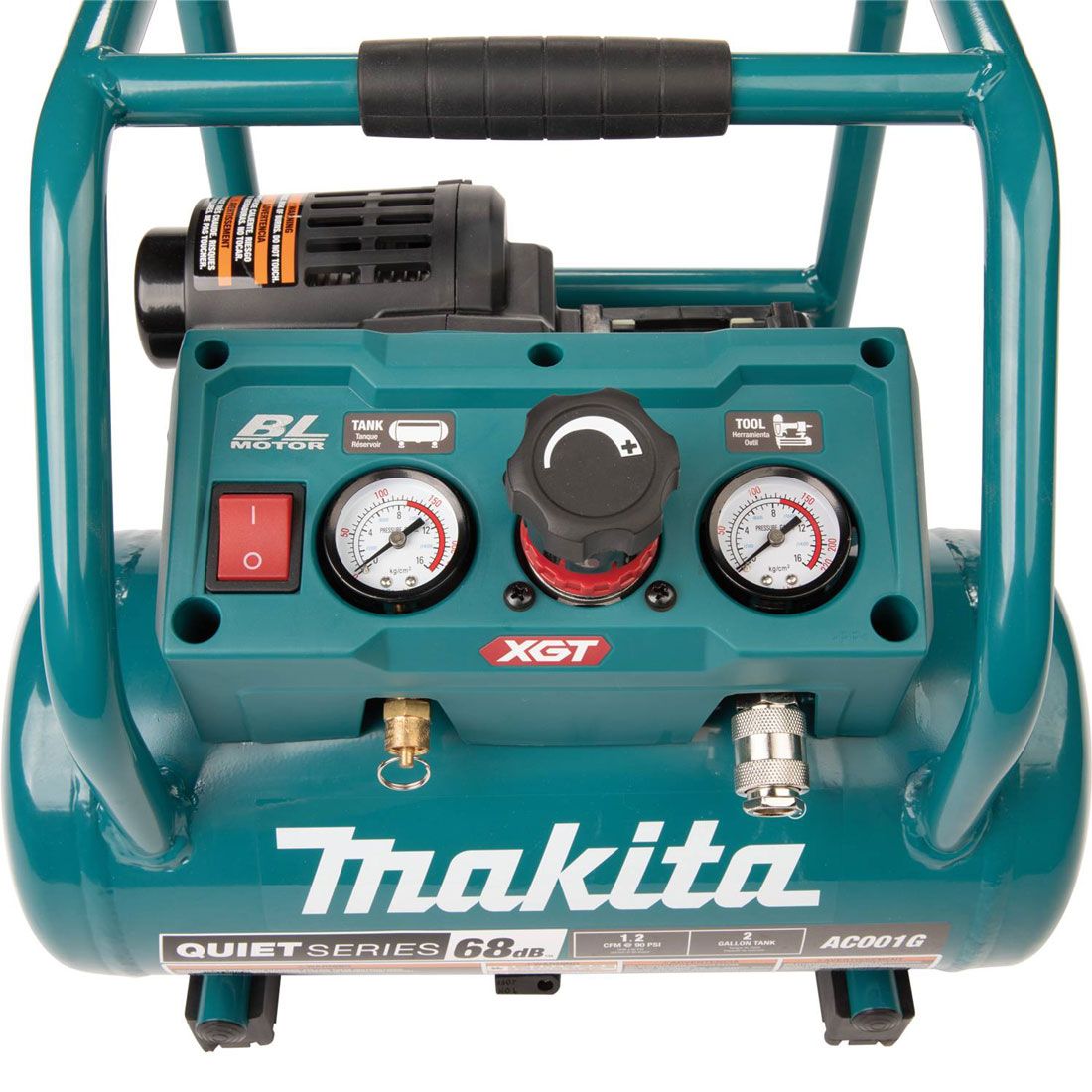 Makita AC001GZ 40v Max XGT Quiet Series Brushless 7.6L Air Compressor Body Only