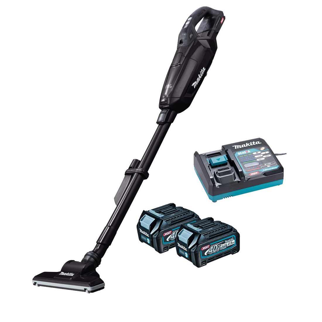 Makita CL002GD205 40v Max XGT Cordless Brushless Vacuum Cleaner Black Inc 2x 2.5Ah Batts