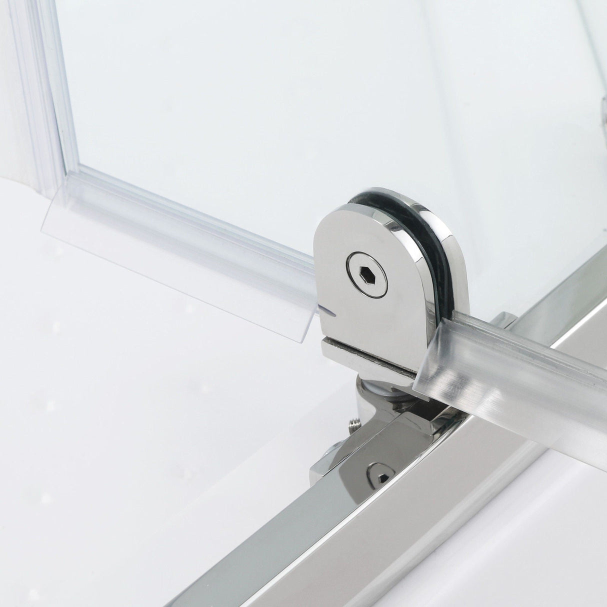 SUNNY SHOWER 36.7 in. W x 36.7 in. D x 71.8 in. H Frosted Chrome Finish Pivot Enclosures With Pivot Door