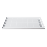 SUNNY SHOWER 32 in. W x 60 in. D x 4 in. H White Right Drain Rectangular Base