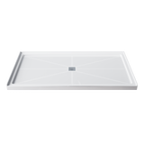 SUNNY SHOWER 32 in. D x 4 in. H White Center Drain Rectangular Base