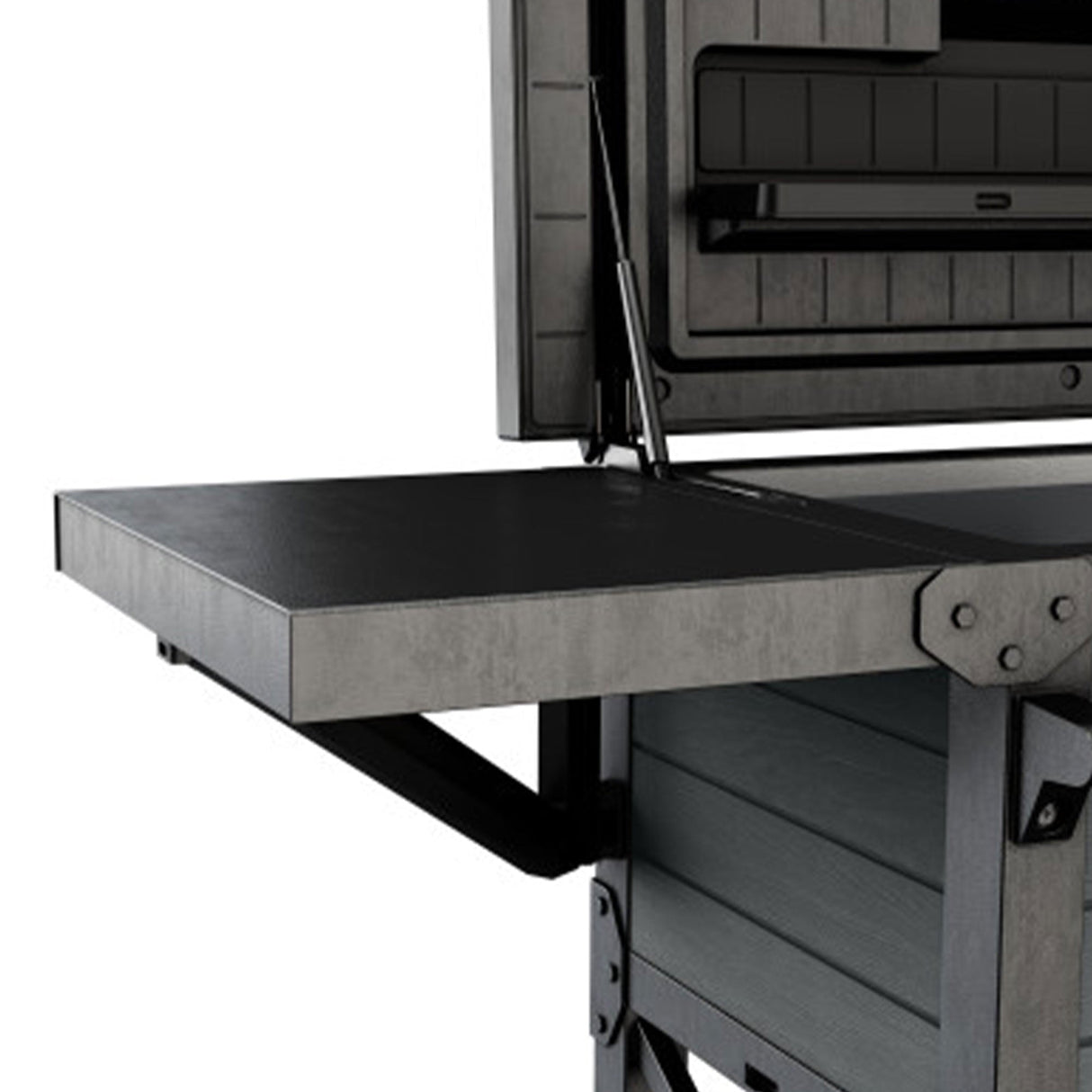 Keter Outdoor Patio Cooler Ice Chest Insulated Beverage Bar Cart, Gray