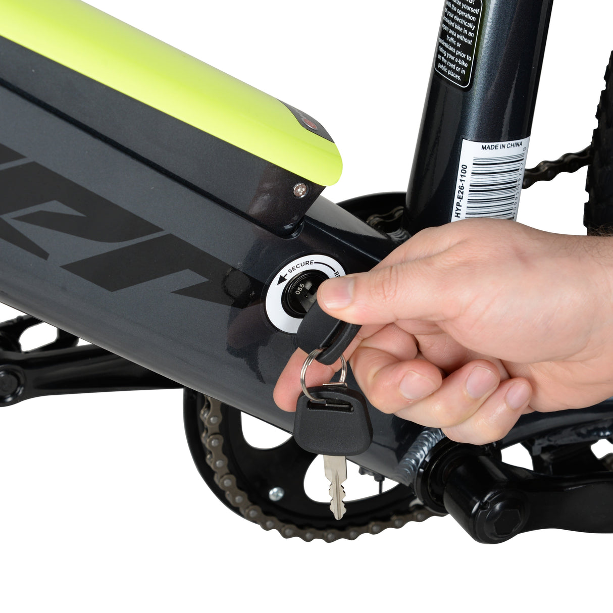 Hyper Bicycles 26" 36V Electric Mountain Bike for Adults, Pedal-Assist, 250W E-Bike Motor, Black